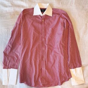 Men’s Hawes & Curtis Red Gingham Dress Shirt S/M